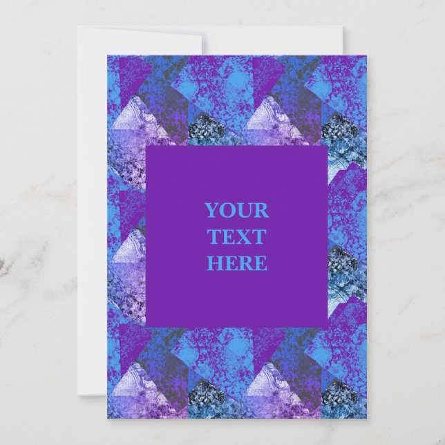 Convites Modern Abstrato Gritty Grunge (Frente)