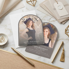 Convites Modern Arch Photo Minimalist Graduation