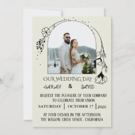 Convites Modern Arch Photo Wedding Invitation