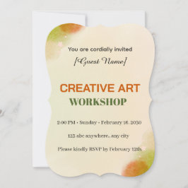 Convites Modern Artistic Event Card | Creative Art Workshop