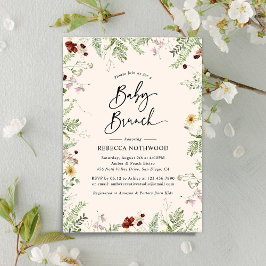 Convites Modern Baby Blush Wildflower Baby Brunch