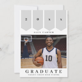 Convites Modern Banner Graduate Announcement 