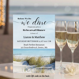 Convites Modern Beach and Dunes Rehearsal Dinner