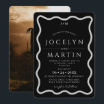 Convites Modern Black and White Classic Wedding<br><div class="desc">Modern  wedding invitation purple floral with silver dust are elegant and classic invite. Design features an handwritten font and modern minimalist design. To change details,  click "Personalize".</div>