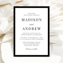 Modern Black Border Wedding