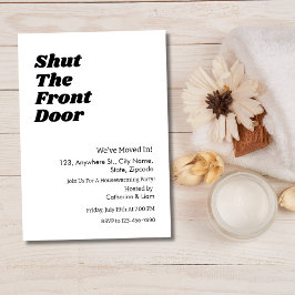 Convites Modern Black Typografia Engraçado Festa de Aquecim