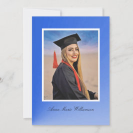 Convites Modern Blue Gradient Graduation Announcement