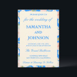 Convites Modern Blue Vintage Ivory Floral Monogram Wedding<br><div class="desc">Celebrate your love in style with this Modern Blue Vintage Ivory Floral Monogram Wedding Invitation. Featuring elegant blue floral accents, a timeless vintage ivory background, and a personalized monogram centerpiece, this invitation blends classic romance with modern sophistication. Perfect for couples seeking a refined, custom touch for their wedding stationery. Fully...</div>