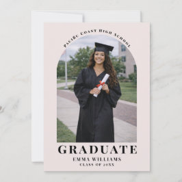 Convites Modern Blush Arch Graduate Announcement