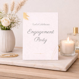 Convites Modern Blush Engagement Party Invitation