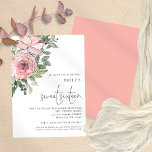 Convites Modern Blush Pink Florals Doce 16 Festa<br><div class="desc">Modern Blush Pink Florals Festa 16 Doce. uma trendy arte de ilustração floral convidando seus convidados para comemorar seu 16° aniversário, com flores e folhas no canto superior esquerdo. Um roteiro elegante para a ocasião e personalizar facilmente o resto do texto de acordo com suas necessidades. Um plano de fundo...</div>