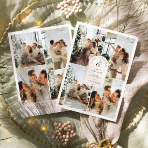 Convites Modern Boho 8 Foto Natal Ano Novo