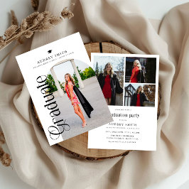 Convites Modern Boho Arch 4 Photos Graduation