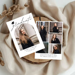 Convites Modern Boho Arch 6 Photos Graduation Announcement<br><div class="desc">Introducing our Modern Boho Arch 6 Photos Graduation Announcement! Celebrate your academic achievement with a touch of bohemian flair. This announcement features a stylish plaid design in modern hues, perfect for adding a trendy twist to your graduation announcement. With space for four cherished photos from your journey, this announcement allows...</div>