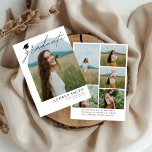 Convites Modern Boho Arch 6 Photos Graduation Announcement<br><div class="desc">Introducing our Modern Boho Arch 6 Photos Graduation Announcement! Celebrate your academic achievement with a touch of bohemian flair. This announcement features a stylish plaid design in modern hues, perfect for adding a trendy twist to your graduation announcement. With space for four cherished photos from your journey, this announcement allows...</div>