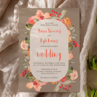 Modern Boho outono terracotta khaki casamento flor