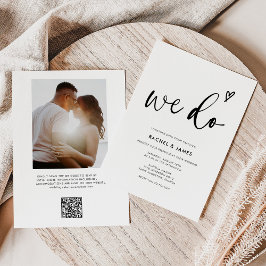 Convites Modern Boho Script Nós Fazemos Casamento De Código