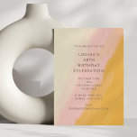 Convites Modern Boho Watercolor Pink Yellow 50th Birthday<br><div class="desc">Modern Boho Watercolor Amarelo rosa 50º Convite de aniversário</div>