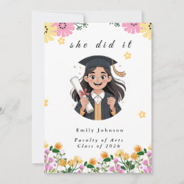 Convites Modern Bokeh Lights Graduation invitation