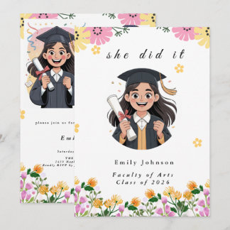 Convites Modern Bokeh Lights Graduation invitation