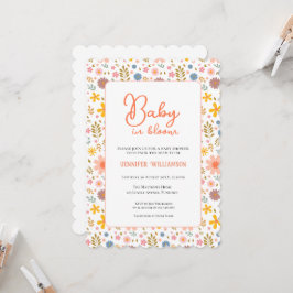 Convites Modern Botanical Baby Shower invitation
