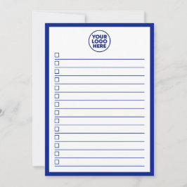 Convites Modern Business Logo Navy Blue To Do List