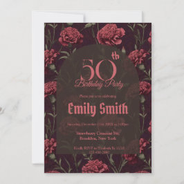 Convites Modern Carnation Inspired 90Th Birthday