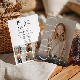 Convites Modern Casual Simple Trendy 6 photos graduation