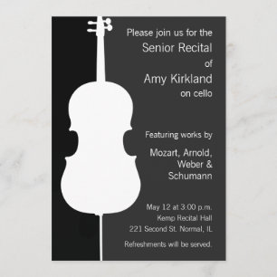 Convites Modern Cello Considerando