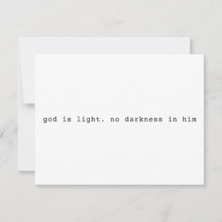 Convites Modern Christian "God is Light" Invitation