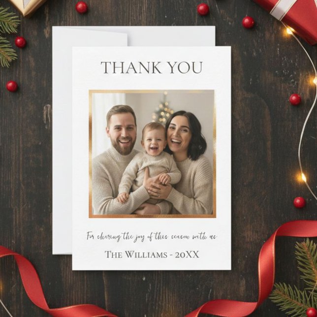 Convites Modern Christmas Photo Card Template, Minimal  (Criador carregado)