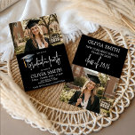 Convites Modern Class of 2026 Photo Graduation Invite<br><div class="desc">Announce your big milestone with this "Class of 2026" photo graduation invitation. Featuring a clean 3-photo collage layout to showcase your favorite senior portraits in style. The minimalist aesthetic and elegant black typography on a crisp white background make it perfect for both high school and college celebrations. Easily personalize all...</div>