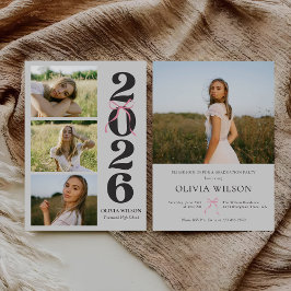 Convites Modern Class of 2026 Photo Graduation Party