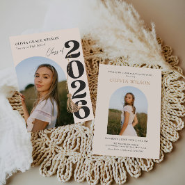 Convites Modern Class of 2026 Photo Graduation Party