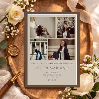 Convites Modern Class of 2026 Photo Minimal Graduation