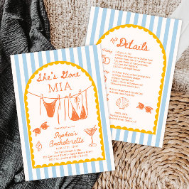 Convites Modern Coastal Bachelorette Party Itinerary