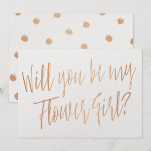 Convites Modern Cooper "Você será minha florista?"