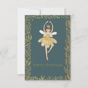 Convites Modern Cute Nutcracker Ballet Christmas Card 