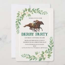 Convites Modern Derby Horse Racing Party Invitation