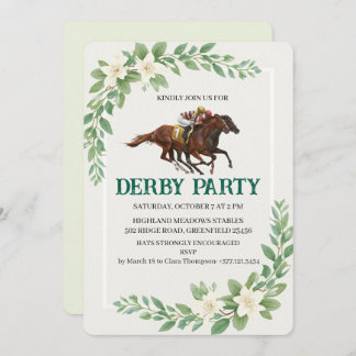 Convites Modern Derby Horse Racing Party Invitation