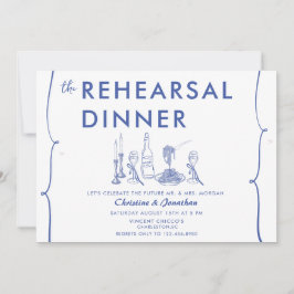 Convites Modern Doodle | Comida italiana | Janto de ensaio