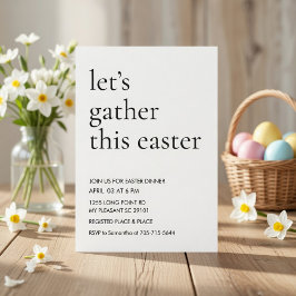 Convites Modern Easter Dinner Let's Gather This Easter