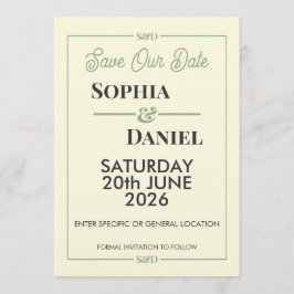Convites Modern Editable Wedding Save The Date Card