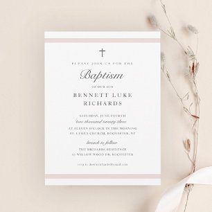 Convites Modern Elegance Girls Baptism