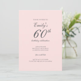 Convites Modern Elegant 60th Birthday Party