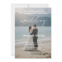 Modern Elegant  Editable Names Wedding Invitation