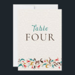 Convites Modern Elegant Floral Wreath Wedding Table Number<br><div class="desc">Beautiful invitations and stationery for special occasions and festivals are available in both physical and digital formats. We can extend any design into matching items such as RSVP cards,  labels,  envelopes,  and more. Customization is available upon request. Looking forward to hearing from you!</div>