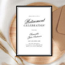 Modern Elegant Script Retirement Celebration