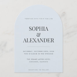 Convites Modern Emerald Green & Ice Blue Arch