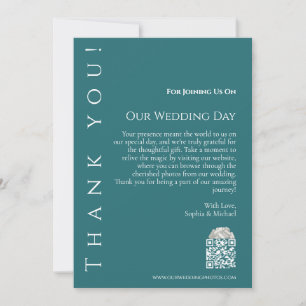 Convites Modern Emerald Green-Wedding Obrigado